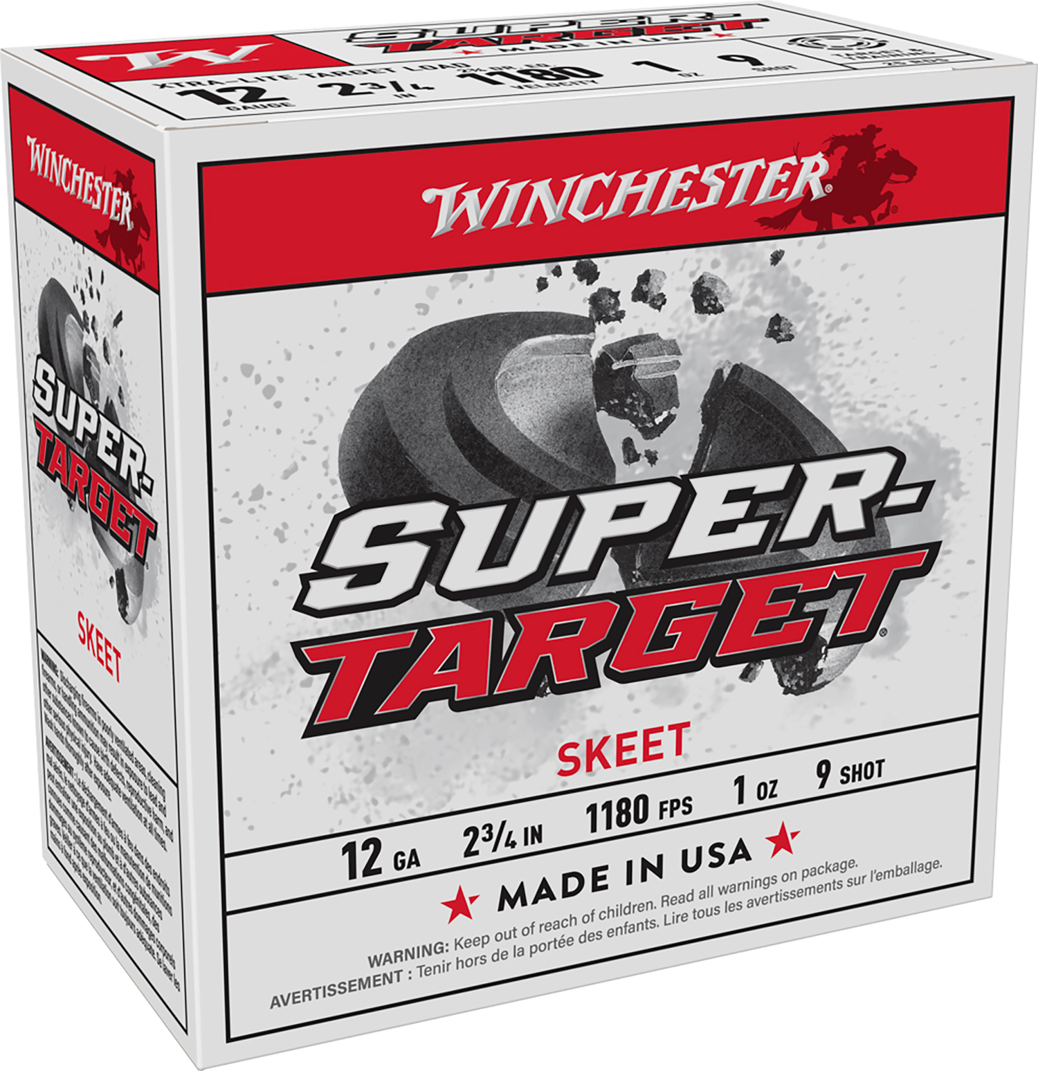 Winchester Ammo TRGTL129 Super-Target Xtra-Lite 12Gauge 2.75″ 1oz 9Shot 25 Per Box/10 Case