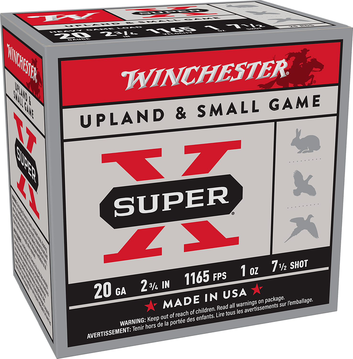 Winchester Ammo XU20H7 Super X Heavy Game Load 20Gauge 2.75″ 1oz 7.5Shot 25 Per Box/10 Case