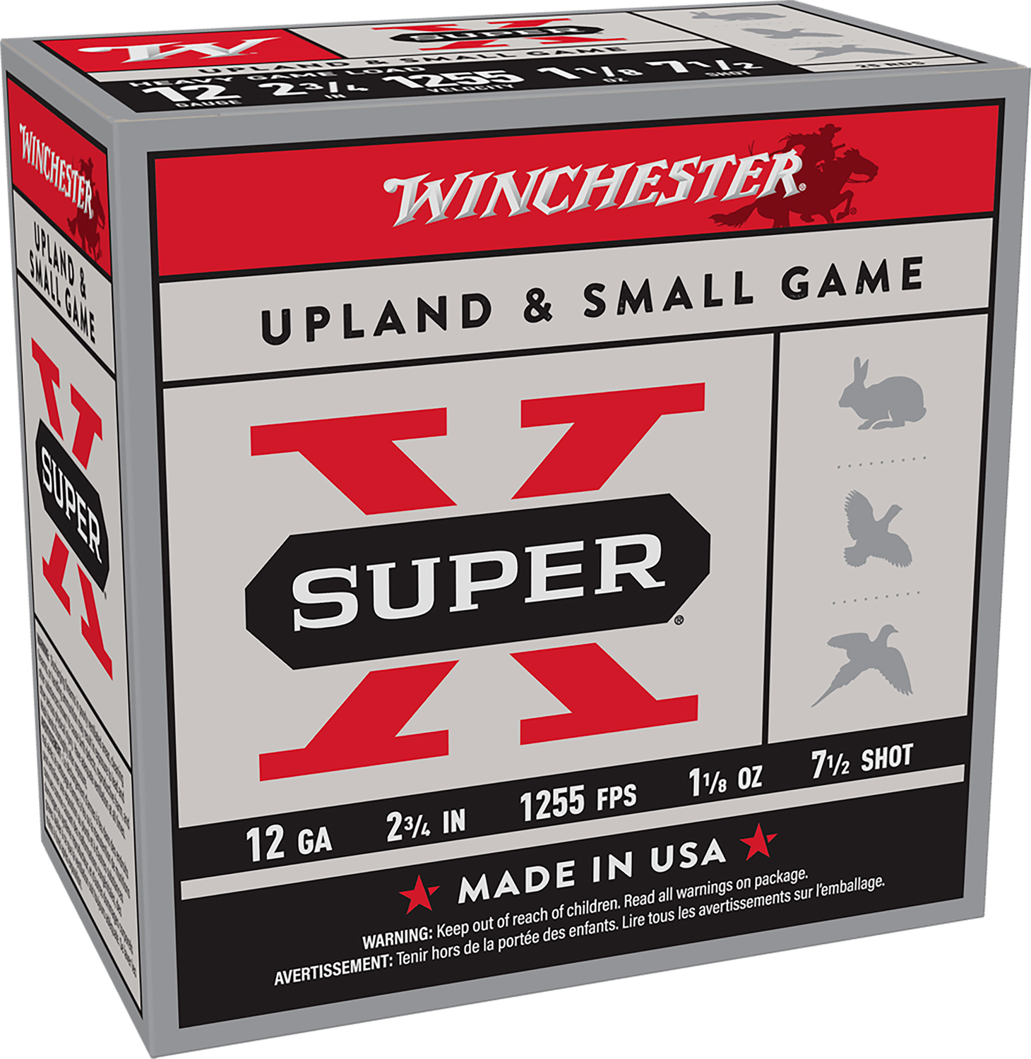 Winchester Ammo XU12H7 Super X Heavy Game Load 12Gauge 2.75″ 1 1/8oz 7.5Shot 25 Per Box/10 Case
