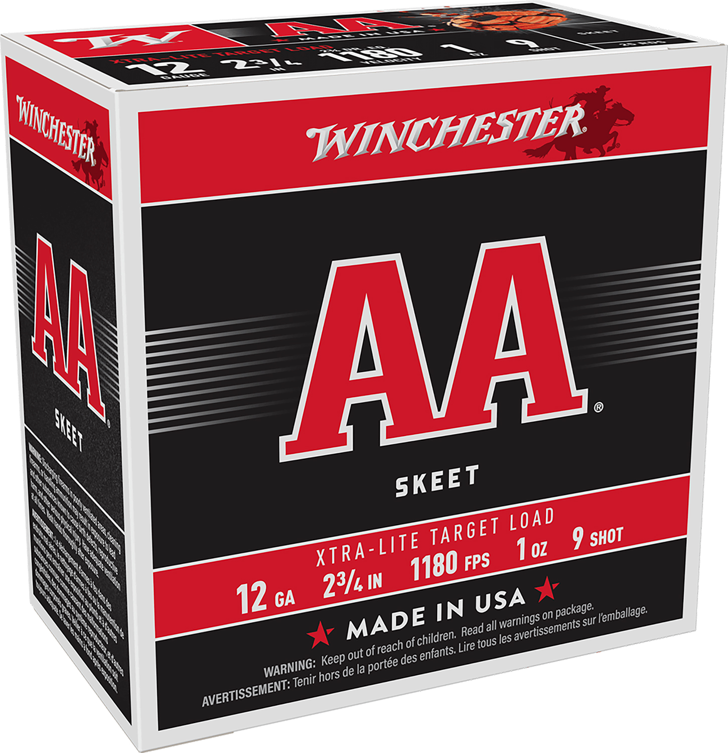 Winchester Ammo AAL129 AA Xtra-Lite 12Gauge 2.75″ 1oz 9Shot 25 Per Box/10 Case