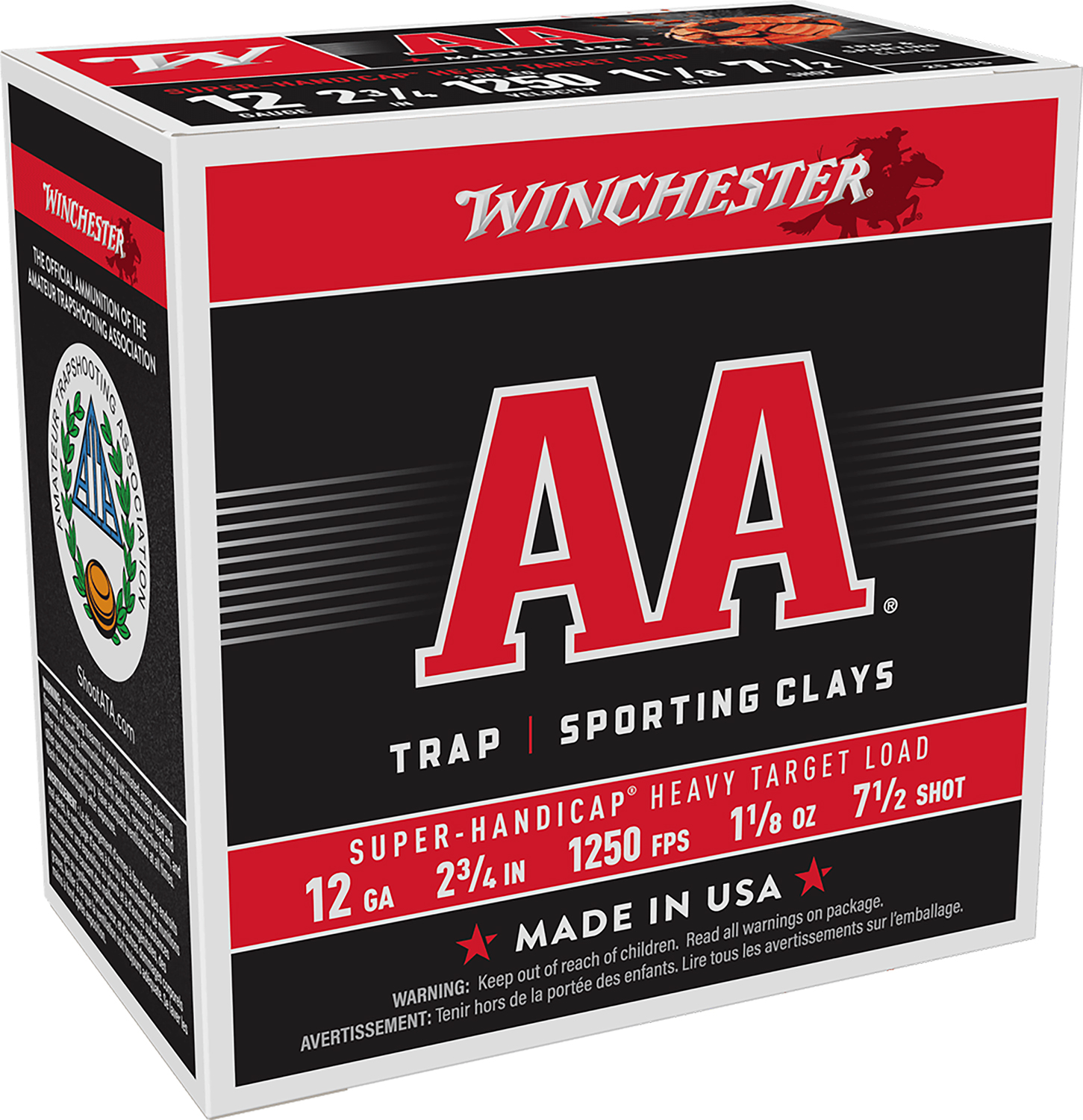 Winchester Ammo AAHA127 AA Super Handicap Heavy Target 12Gauge 2.75″ 1 1/8oz 7.5Shot 25 Per Box/10 Case