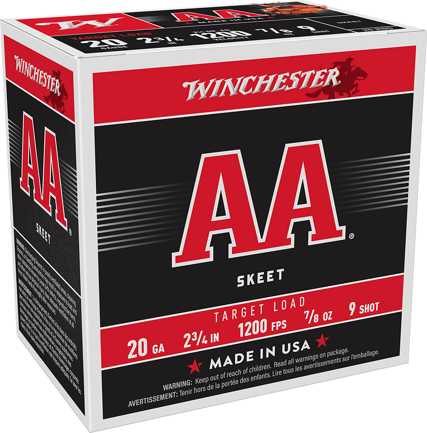 Winchester Ammo AA209 AA  20Gauge 2.75″ 7/8oz 9Shot 25 Per Box/10 Case