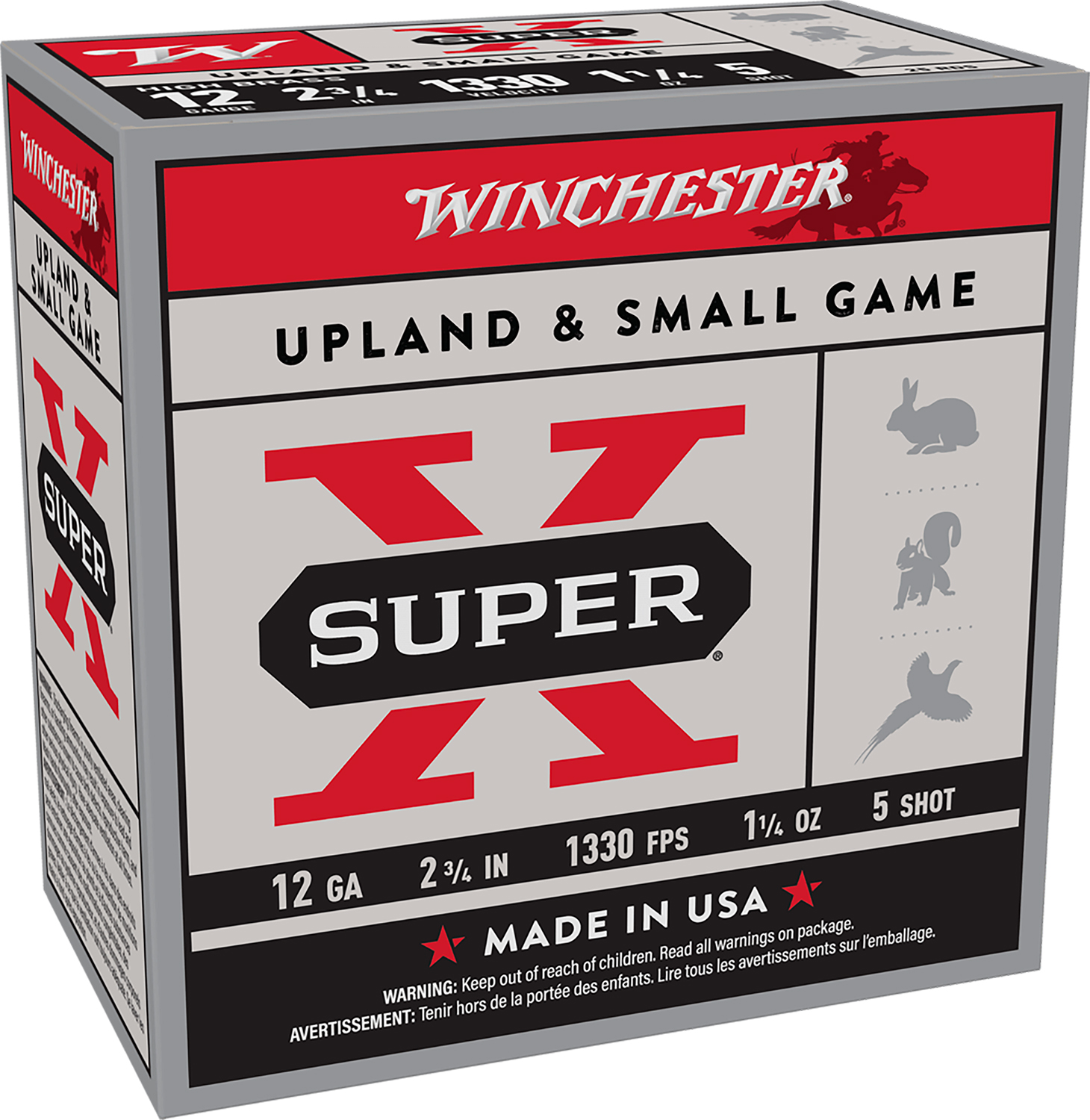 Winchester Ammo X125 Super X Game Load High Brass 12Gauge 2.75″ 1 1/4oz 5Shot 25 Per Box/10 Case
