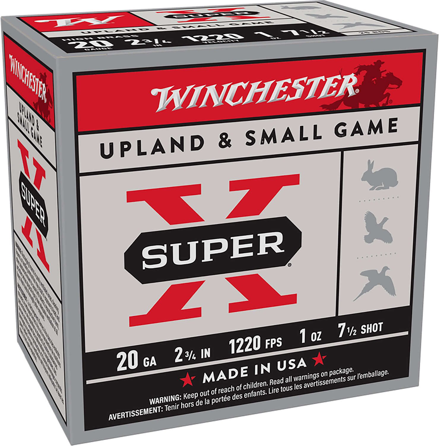 Winchester Ammo X207 Super X Heavy Game Load High Brass 20Gauge 2.75″ 1oz 7.5Shot 25 Per Box/10 Case