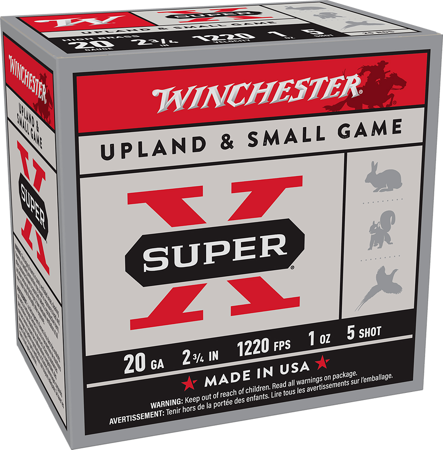 Winchester Ammo X205 Super X Heavy Game Load High Brass 20Gauge 2.75″ 1oz 5Shot 25 Per Box/10 Case