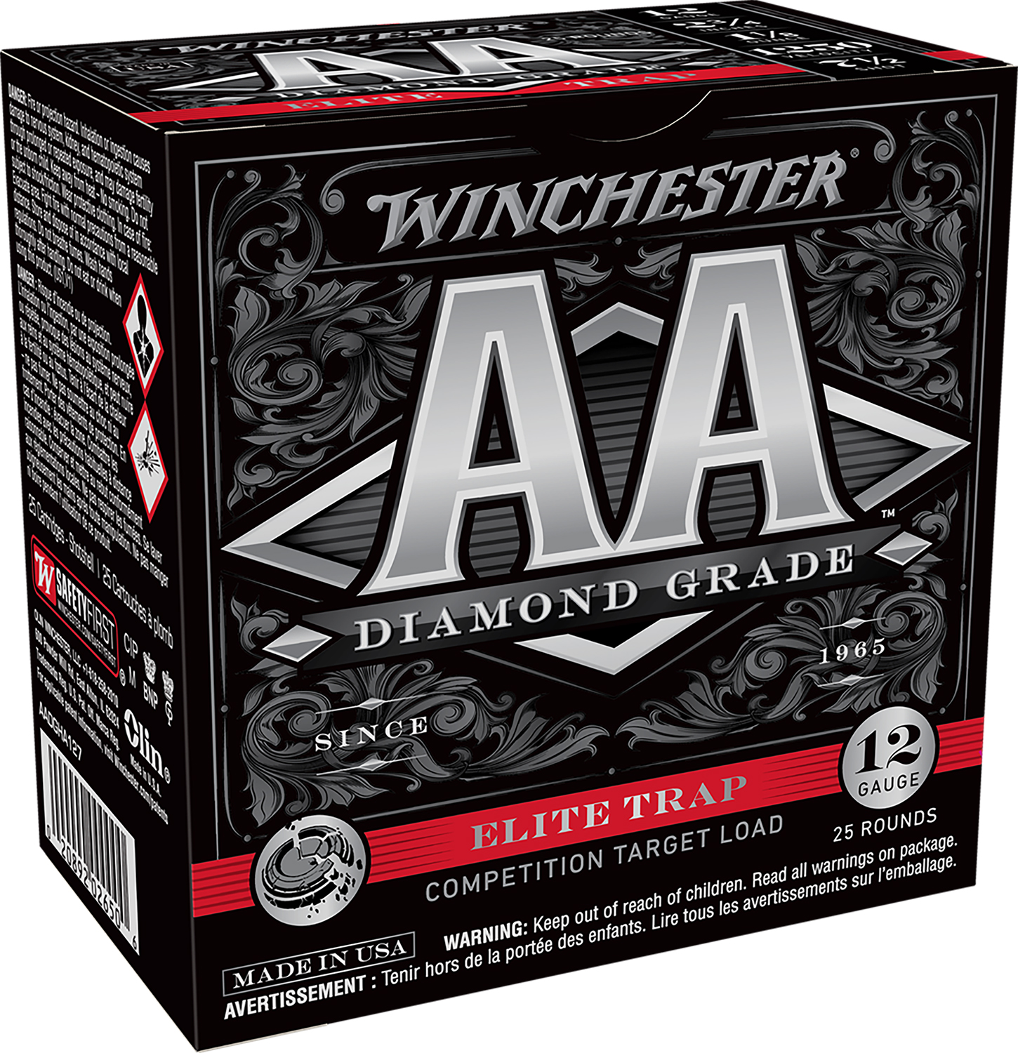 Winchester Ammo AADGHA127 AA Diamond Grade Elite Trap 12Gauge 2.75″ 1 1/8oz 7.5Shot 25 Per Box/10 Case