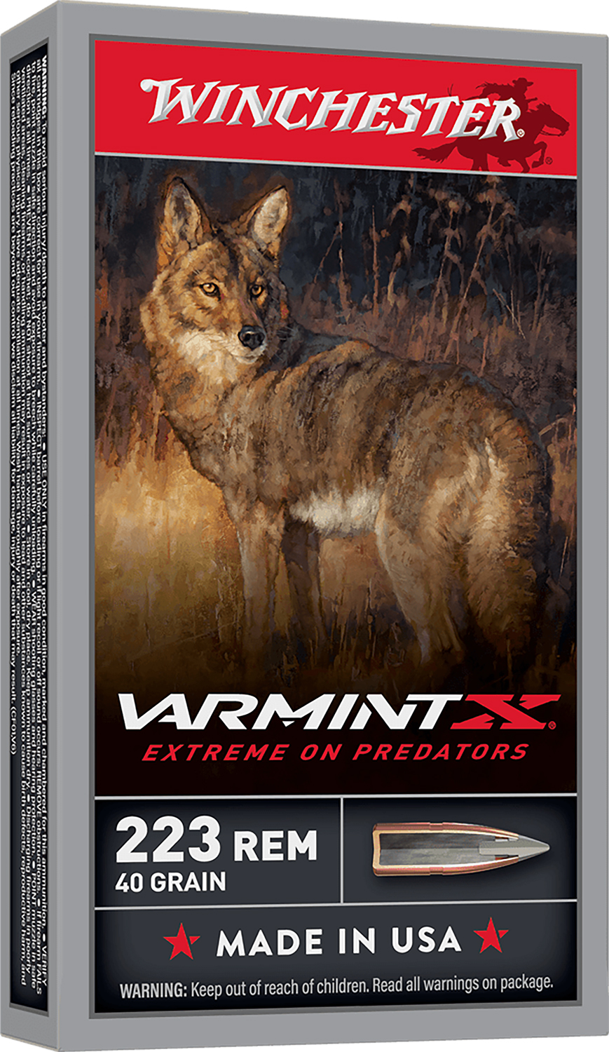 Winchester Ammo X223P1 Varmint X  223Rem 40gr Polymer Tip Rapid Expansion 20 Per Box/10 Case