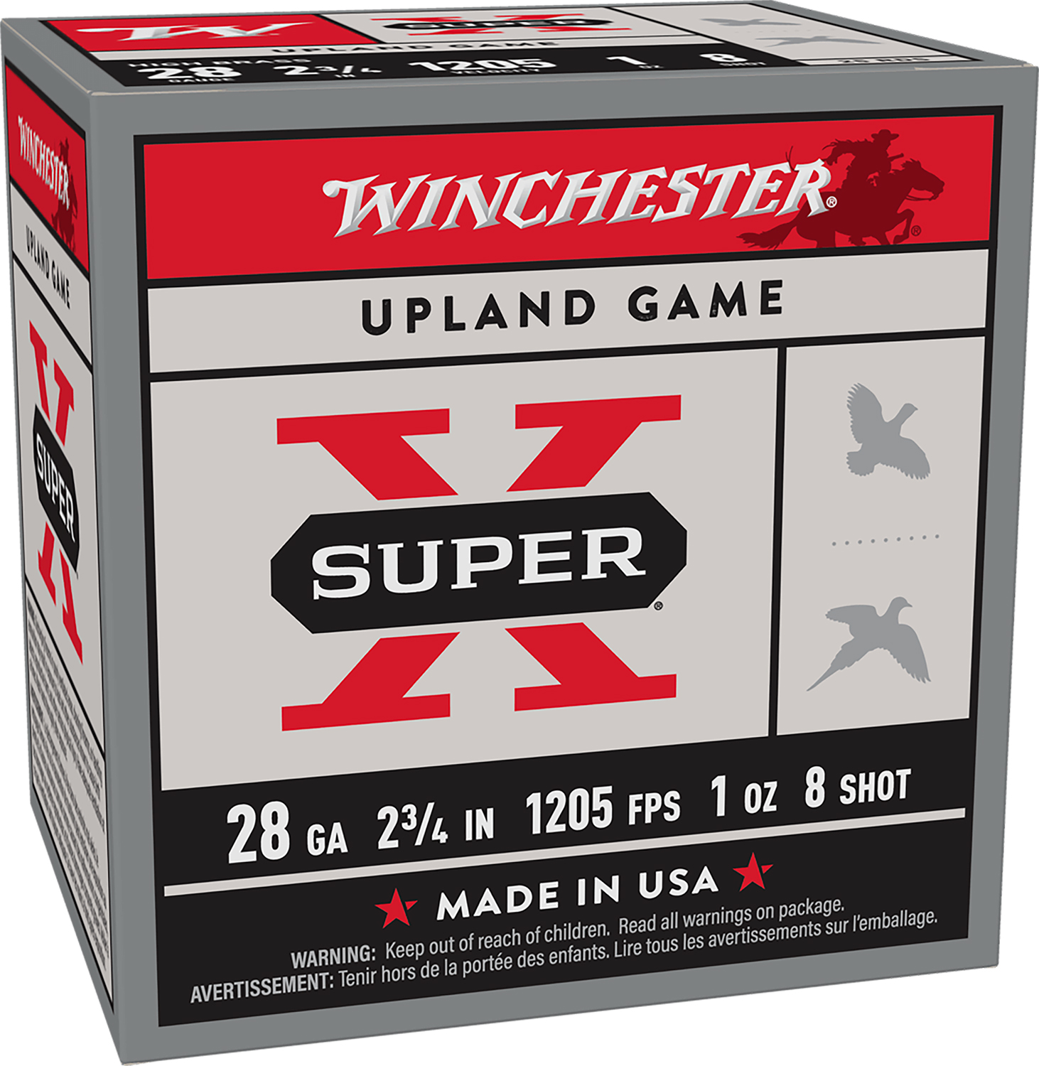 Winchester Ammo X28H8 Super X Heavy Game Load High Brass 28Gauge 2.75″ 1oz 8Shot 25 Per Box/10 Case