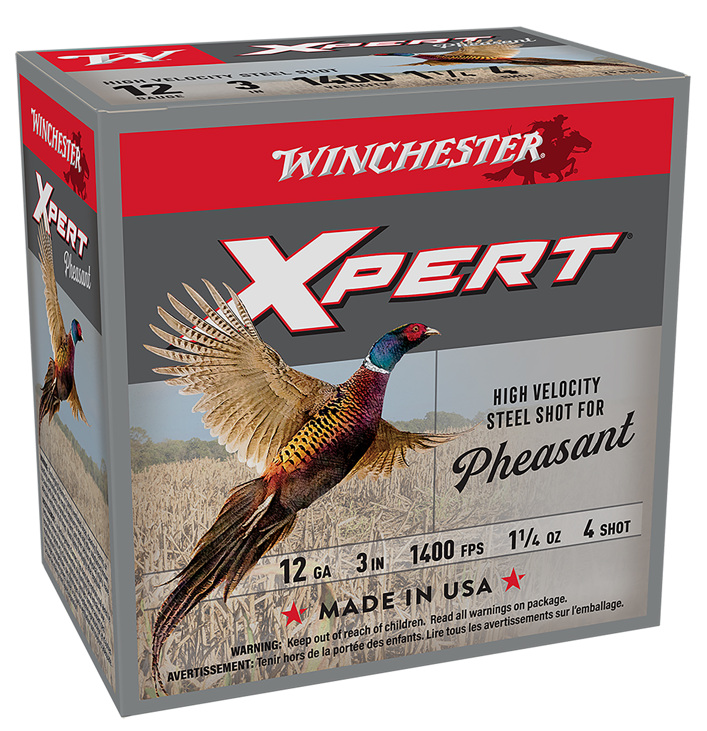 Winchester Ammo WEXP123H4 Xpert Pheasant Lead Free High Velocity 12Gauge 3″ 1 1/4oz 4Shot 25 Per Box/10 Case