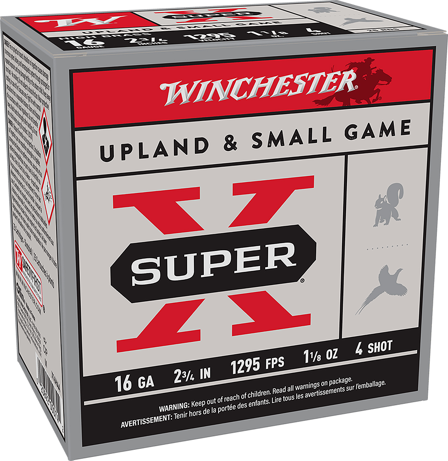Winchester Ammo X16H4 Super X Heavy Game Load High Brass 16Gauge 2.75″ 1 1/8oz 4Shot 25 Per Box/10 Case
