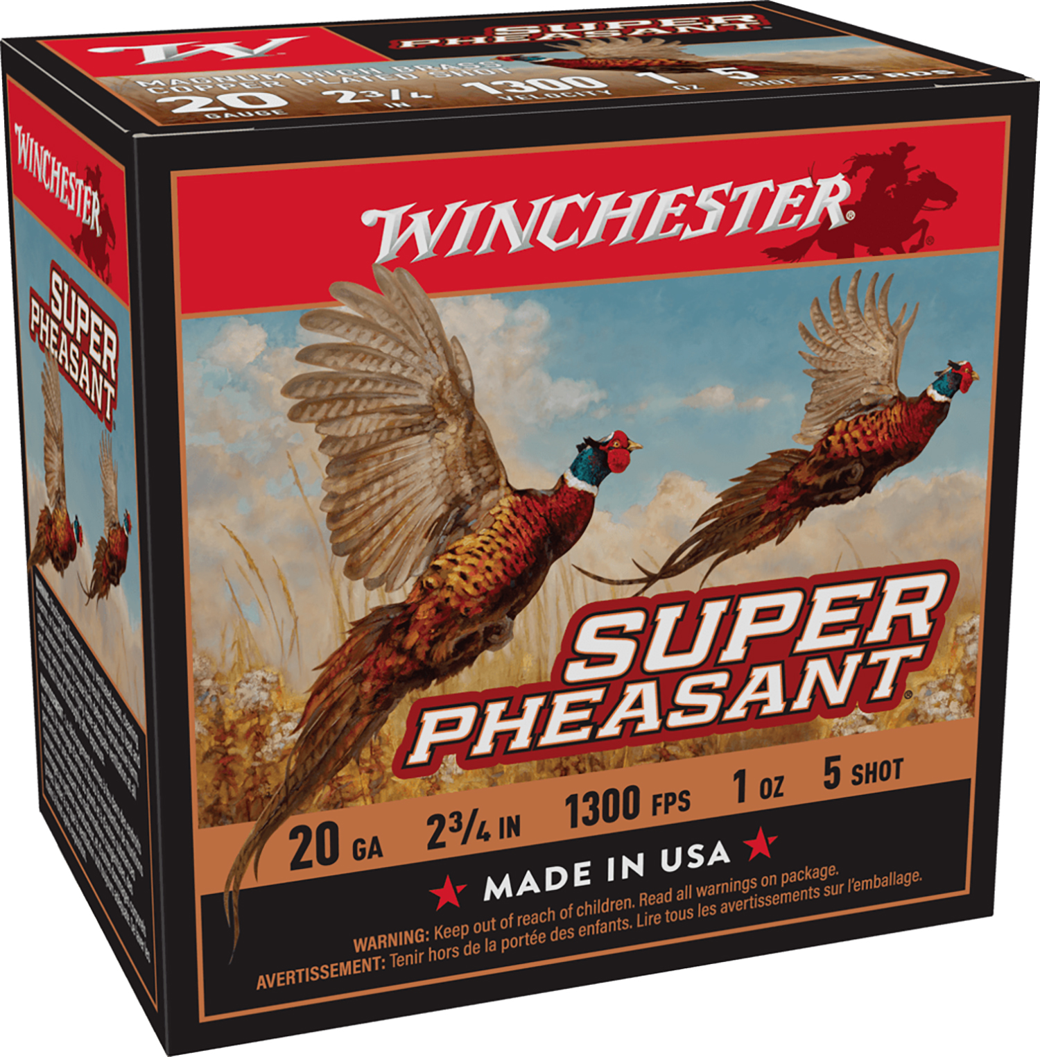 Winchester Ammo X20PH5 Super Pheasant Magnum High Brass 20Gauge 2.75″ 5Shot 25 Per Box/10 Case