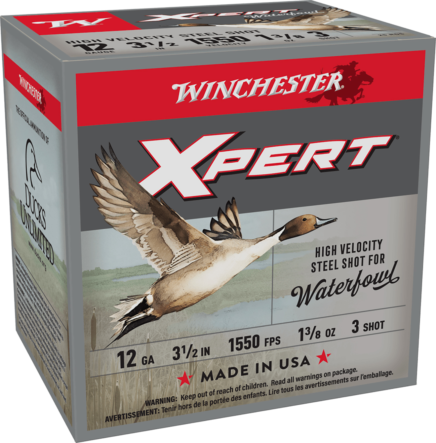 Winchester Ammo WEX12L3 Super X Xpert High Velocity 12Gauge 3.50″ 1 3/8oz 3Shot 25 Per Box/10 Case