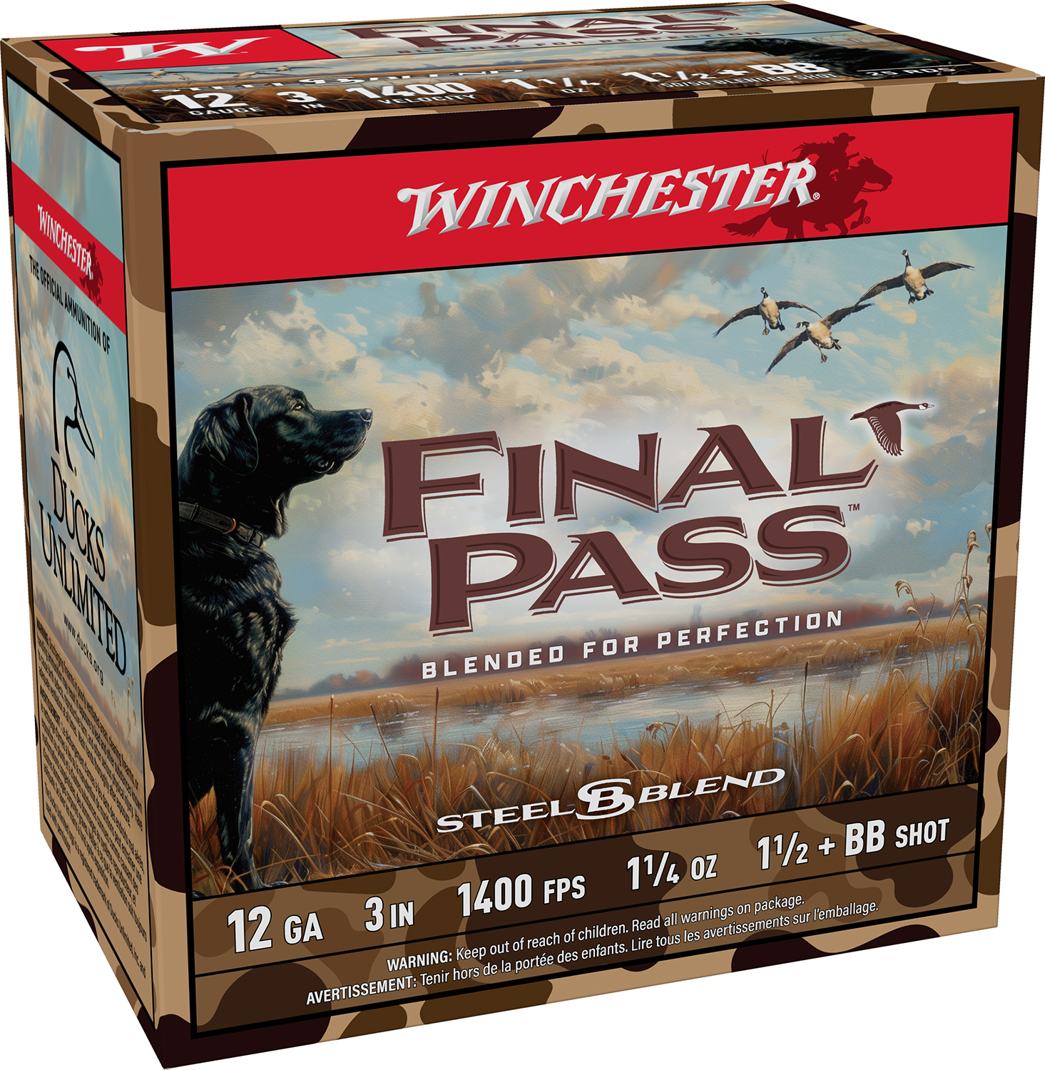 Winchester Ammo FP123BB15 Final Pass  12Gauge 3″ 1 1/4oz BB/1.5Shot 25 Per Box/10 Case