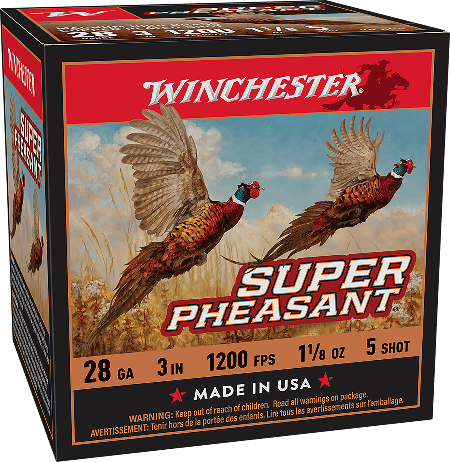 Winchester Ammo X283PH5 Super Pheasant  28Gauge 3″ 1 1/8oz 5Shot 25 Per Box/10 Case