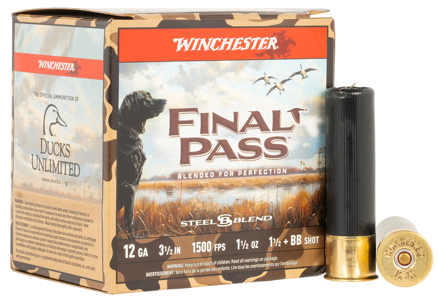 Winchester Ammo FP12LBB15 Final Pass  12Gauge 3.50″ 1 1/2oz BB/1.5Shot 25 Per Box/10 Case