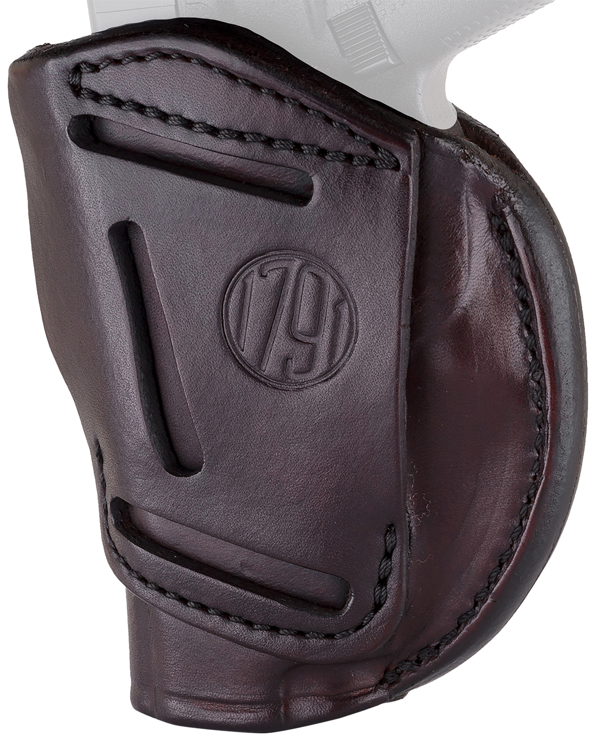1791 Gunleather 4WH1SBRR 4-Way IWB/OWB 01 Signature Brown Leather Belt Clip Fits 3-4″ Barrel 1911 Right Hand