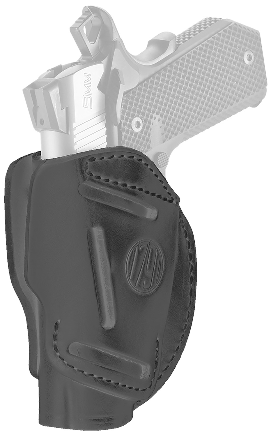 1791 Gunleather 3WH1SBLA 3-Way IWB/OWB Size 01 Stealth Black Leather Belt Loop Fits 1911 3-4″ Ambidextrous