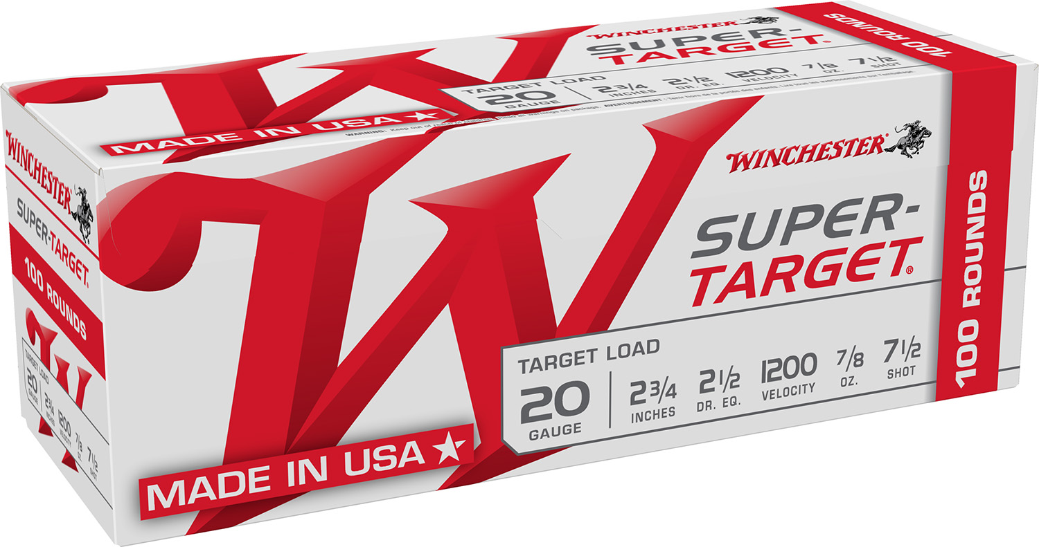 Winchester Ammo TRGT207VP Super-Target 20Gauge 2.75″ 7/8oz 7.5Shot 100 Per Box/2 Case