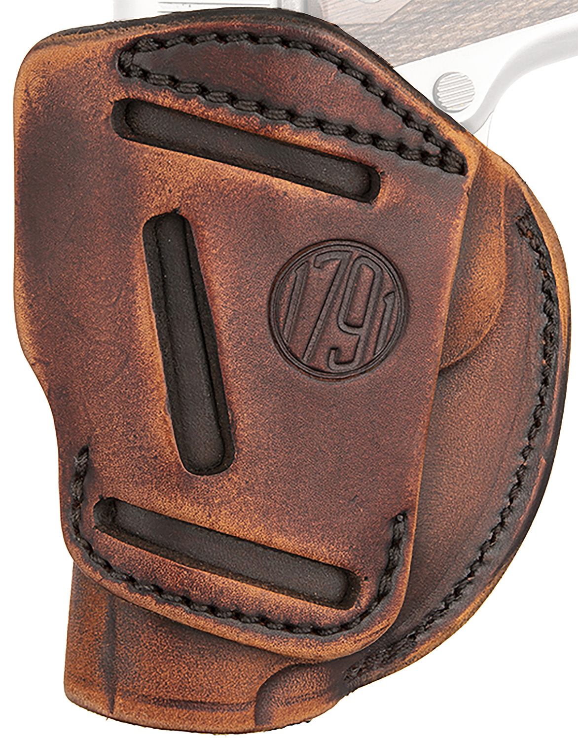 1791 Gunleather 4WH1VTGR 4-Way IWB/OWB Size 01 Vintage Leather Belt Clip Fits 1911 3-4″ Right Hand