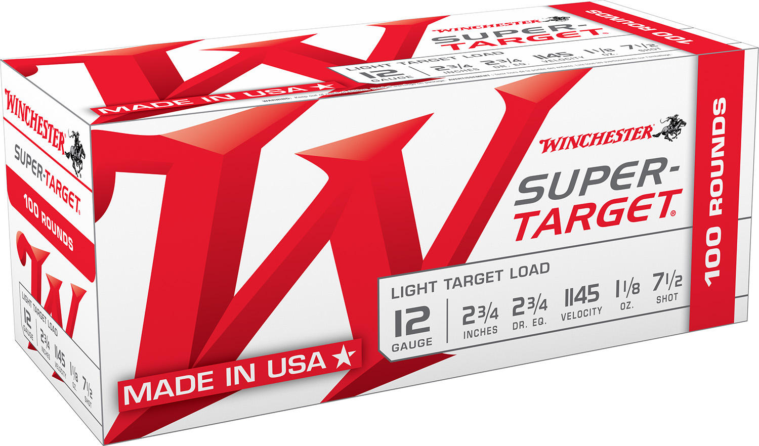 Winchester Ammo TRGT127VP Super-Target Light Target 12Gauge 2.75″ 1 1/8oz 7.5Shot 100 Bx/2 Case *Value Pack
