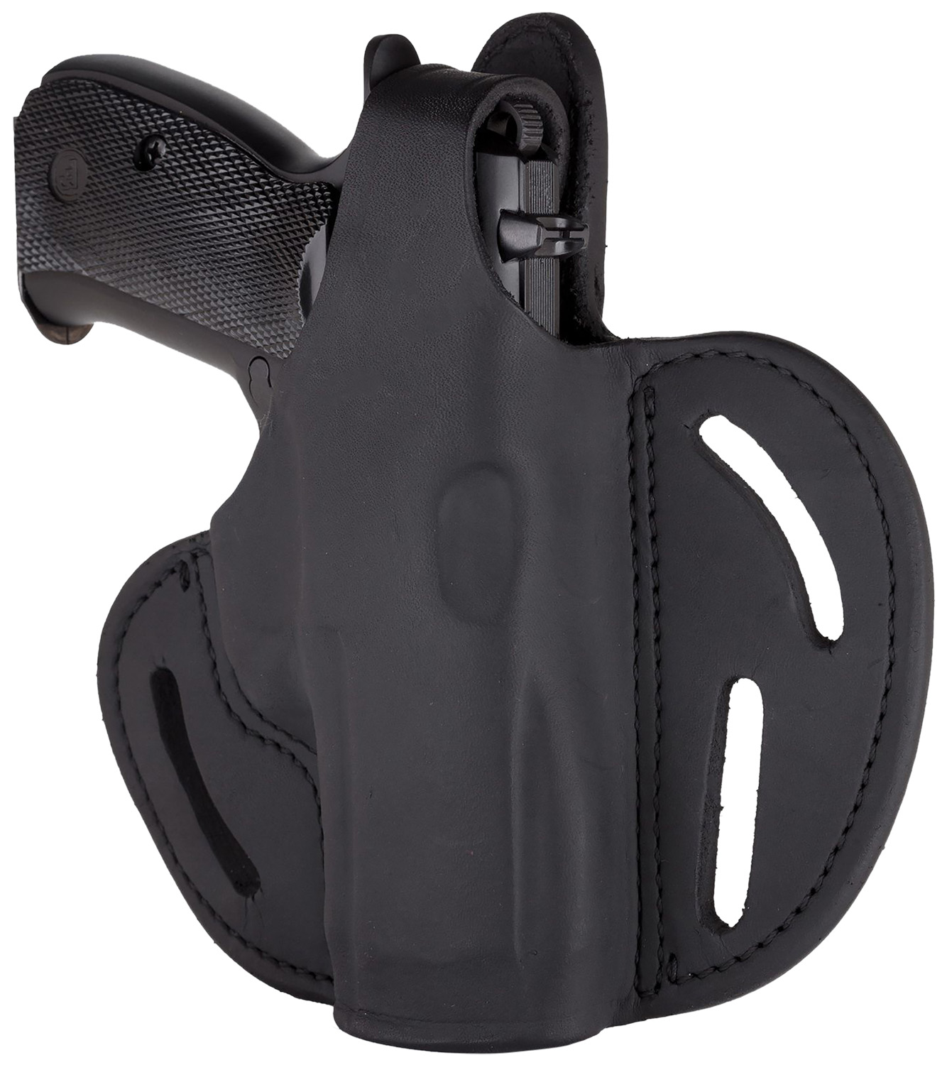 1791 Gunleather BHX3SBLR BHX  OWB Size 03 Stealth Black Leather Belt Slide Compatible w/Glock/S&W M&P Shield Right Hand