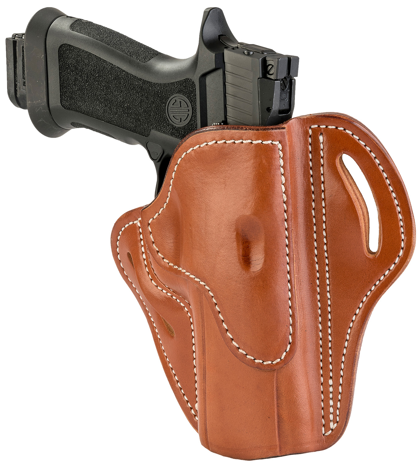 1791 Gunleather BH24CBRR BH2.4  OWB 2.4 CLassic Brown Leather Belt Slide Fits Walther PPQ/Sig P320/Springfield XD-M