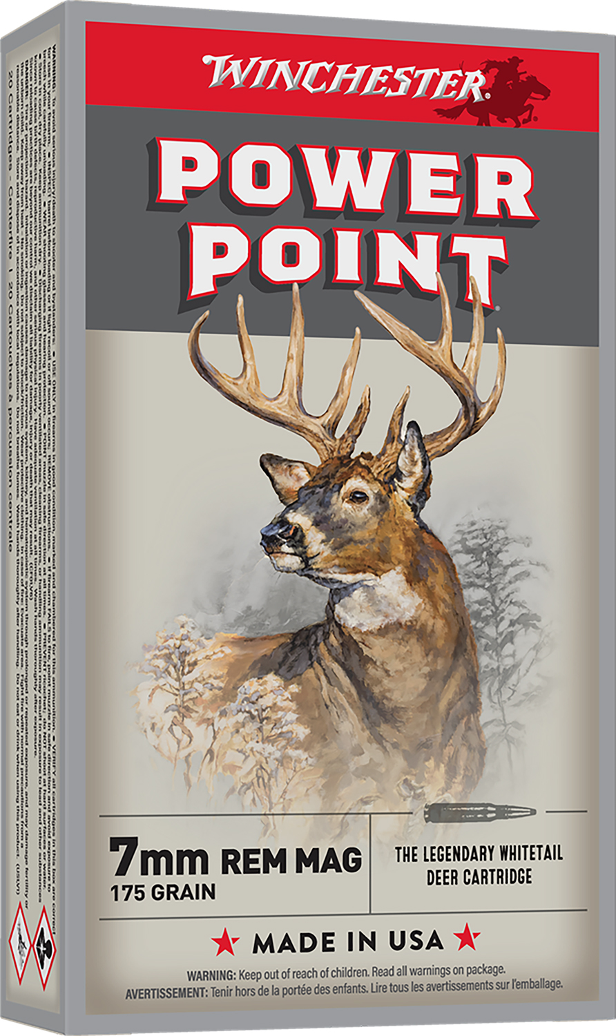 Winchester Ammo X7MMR2 Super X 7mmRemMag 175gr Power Point 20 Per Box/10 Case