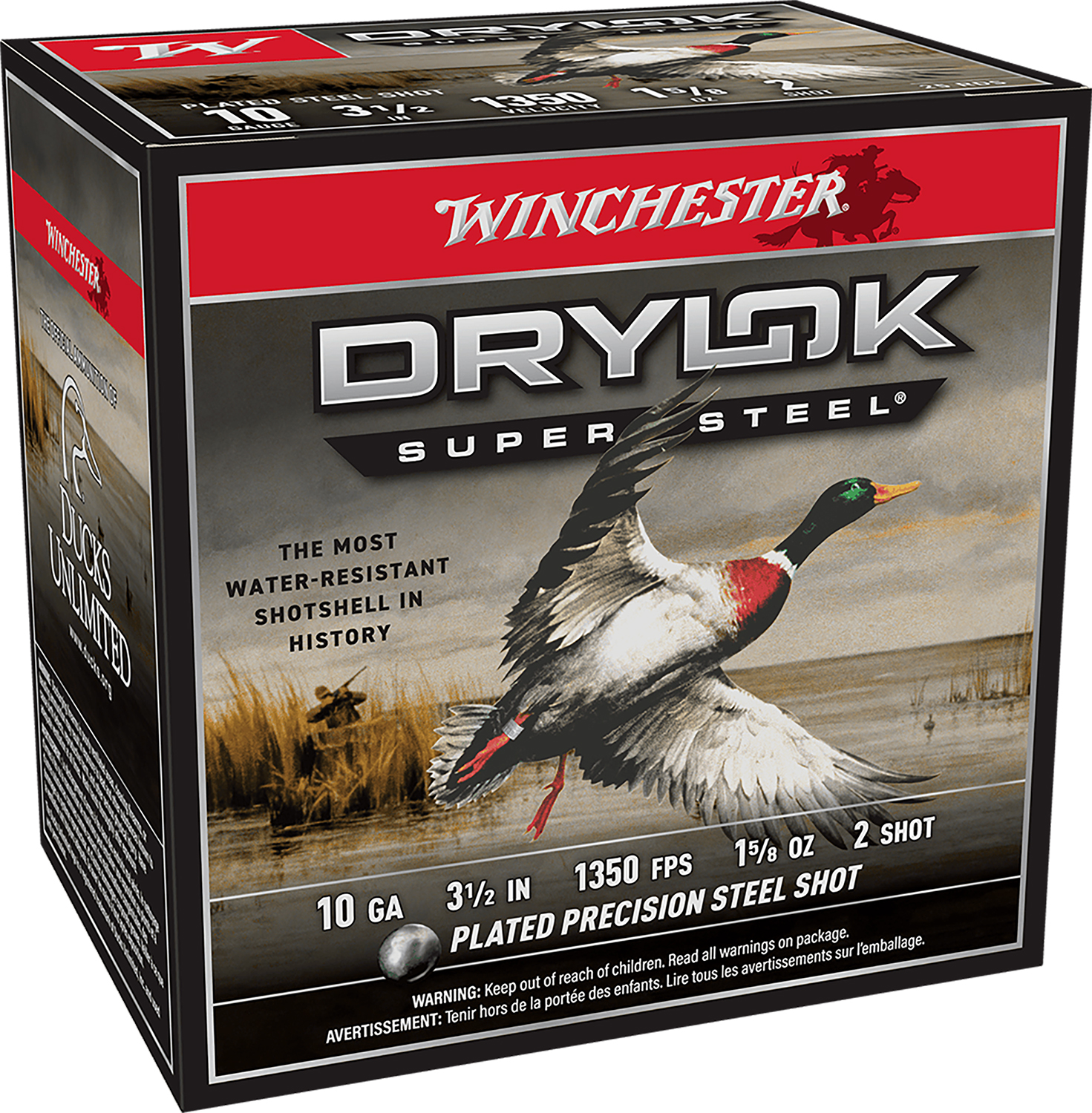 Winchester Ammo XSC102 Drylok Super Steel Magnum 10Gauge 3.50″ 1 5/8oz 2Shot 25 Per Box/10 Case