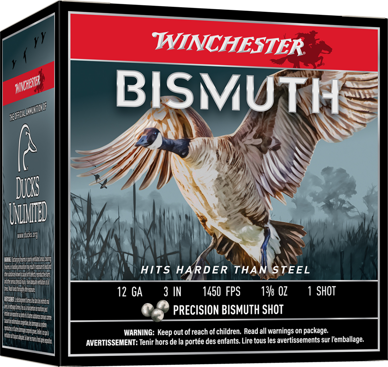Winchester Ammo SWB1231 Bismuth 12Gauge 3″ 1 3/8oz Tin Plated Bismuth 1Shot 25 Per Box/10 Case