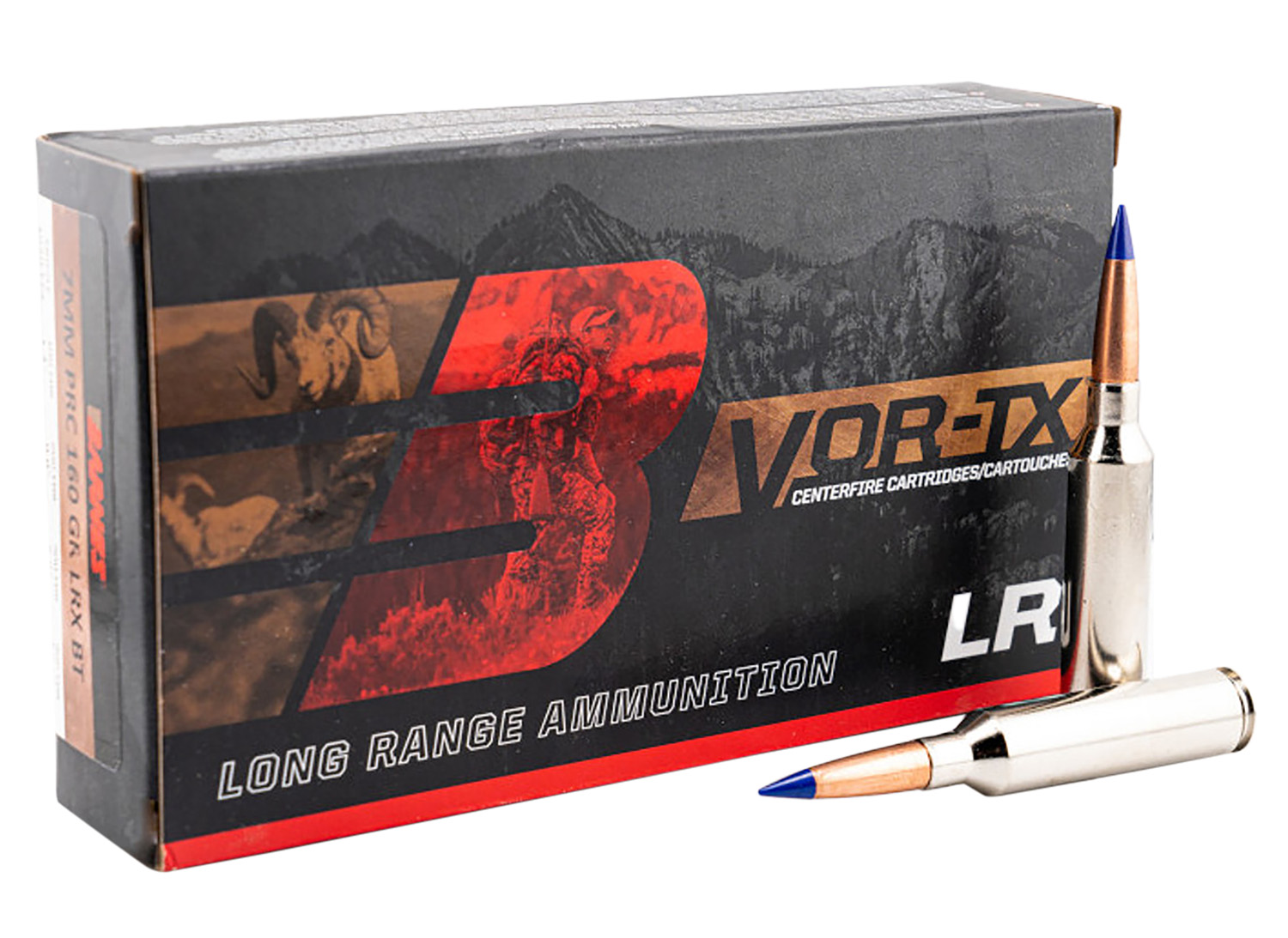 Barnes Bullets 32245   7mmPRC 160gr LRX Boat Tail 20 Per Box/10 Case