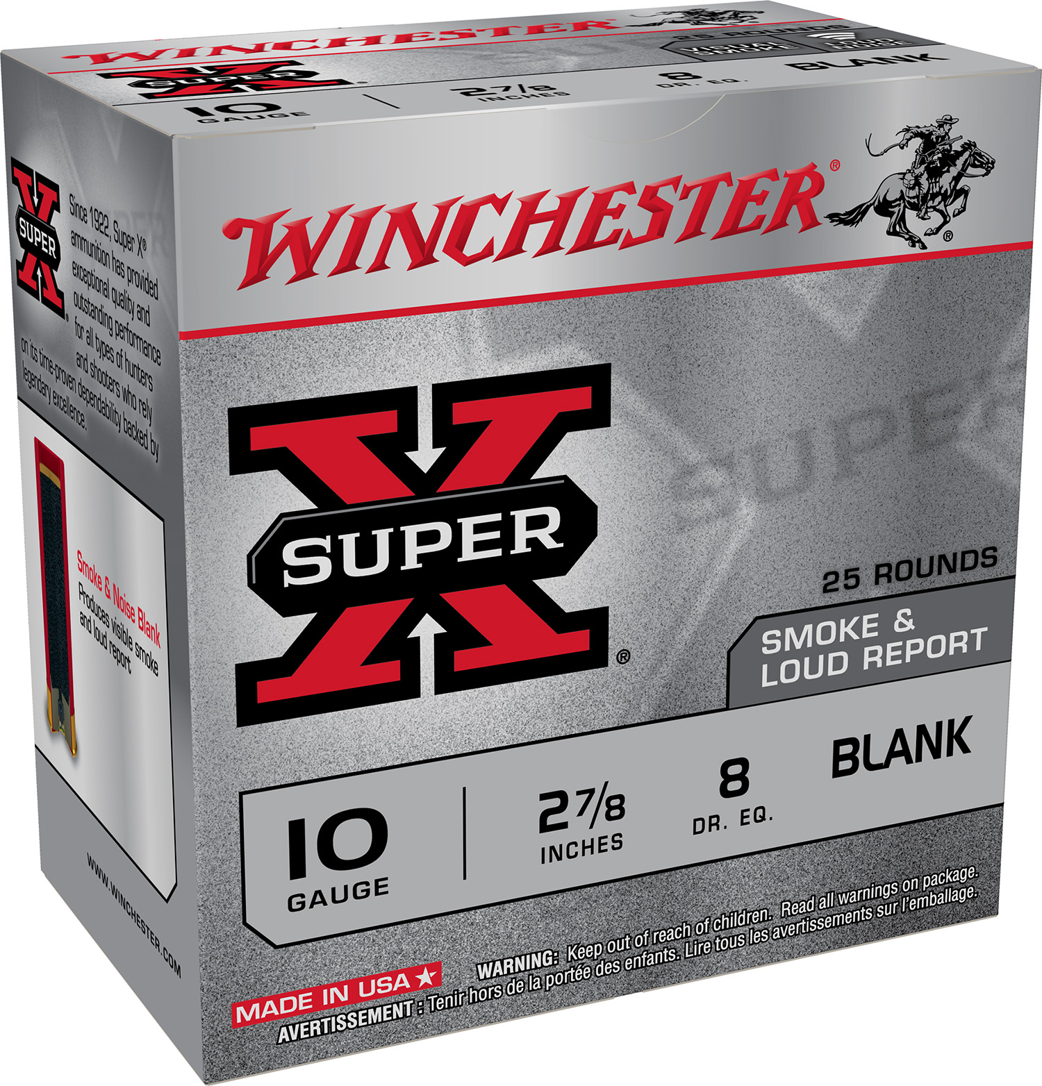 Winchester Ammo XBP10W Super X Blank 10Gauge 2.87″ 25 Per Bx/10 Case
