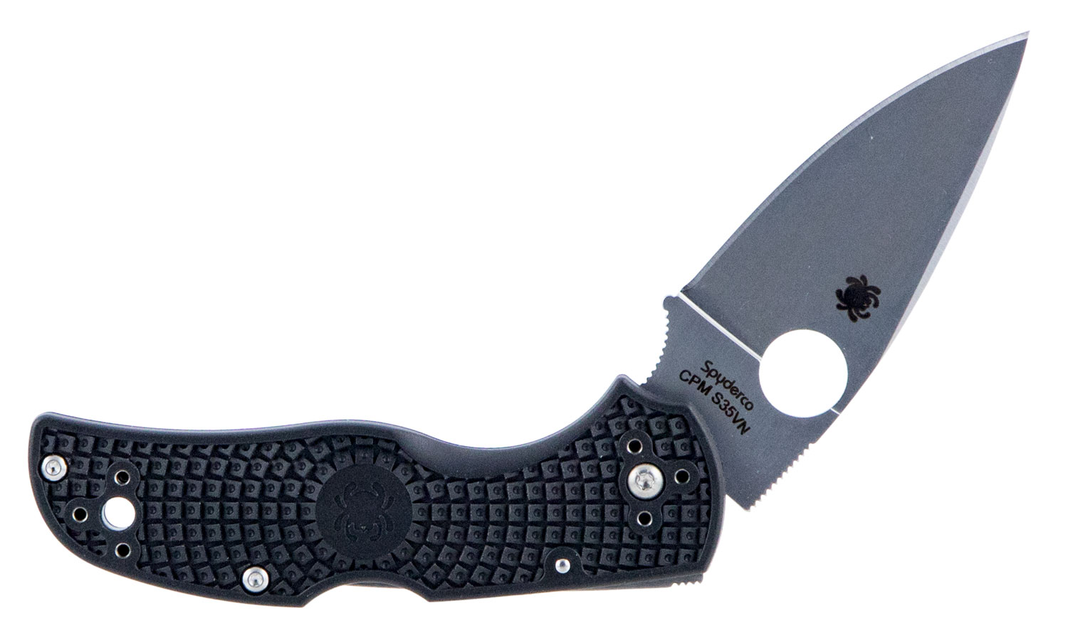 Spyderco C41PBK5 Native 5 Lightweight 2.95″ Folding Spear Point Plain CPM S35VN SS Blade Black Bi-Directional Texturing FRN Handle Includes Pocket Clip