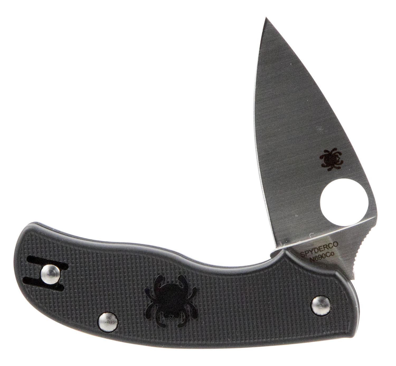 Spyderco C127PBK Urban Lightweight 2.61″ Folding Drop Point Plain N690Co SS Blade Black FRN Handle Includes Pocket Clip