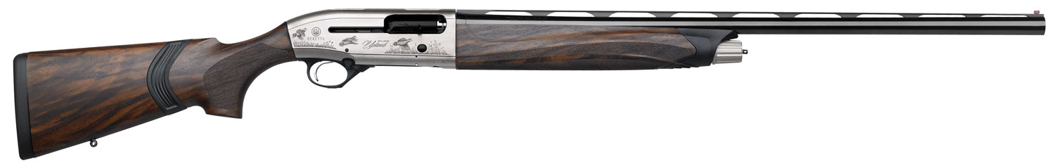 Beretta USA J40AN16 A400 Upland 12 Gauge 26″ Black Barrel 3″ 2+1, Nickel Engraved Metal, Xtra Grain Walnut Kick-Off Stock