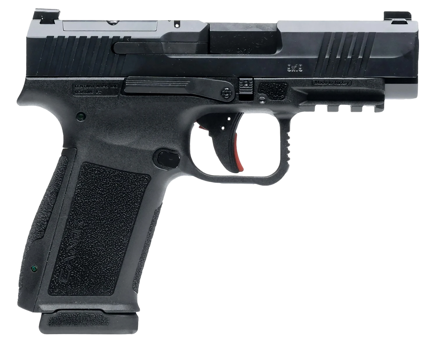 Canik HG7885N Mete MC9LS Sub-Compact Frame 9mm Luger 10+1 3.64″ Black Steel Barrel, Black Nitride Serrated Steel Slide, Black Polymer Frame w/Picatinny Rail, Interchangeable Backstrap Grip