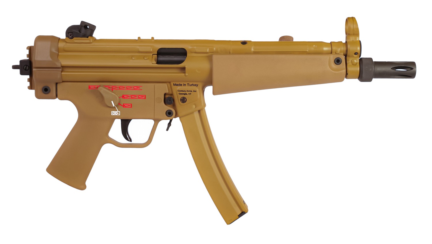 Century Arms HG6035GBN AP5  9mm Luger 30+1 5.80″