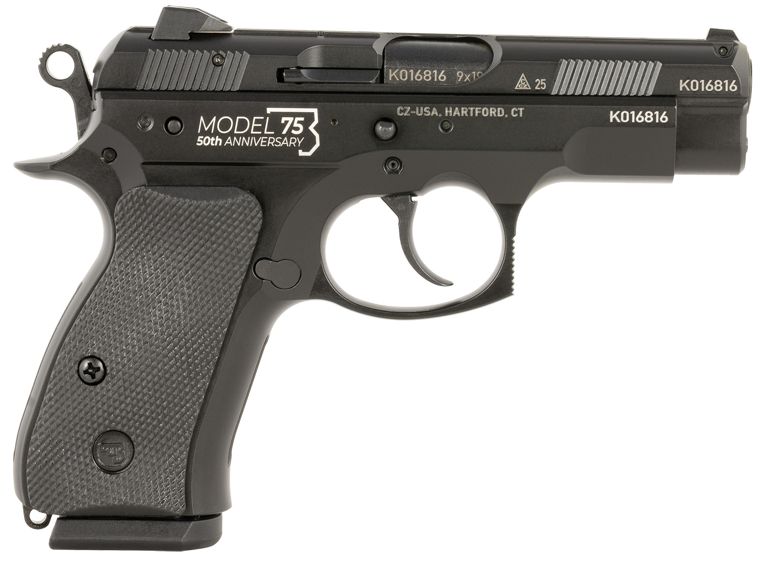 CZ-USA 01132 75D 50th Anniversary Compact Frame 9mm Luger 10+1