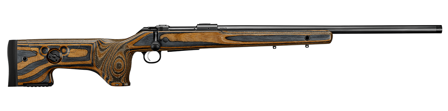 CZ-USA 07515 600+ Range 6.5 Creedmoor 5+1 24″ Black Nitride Threaded Barrel, Black Nitride Steel Drilled & Tapped Receiver, Varnished Laminate Stock w/Adj Cheekrest