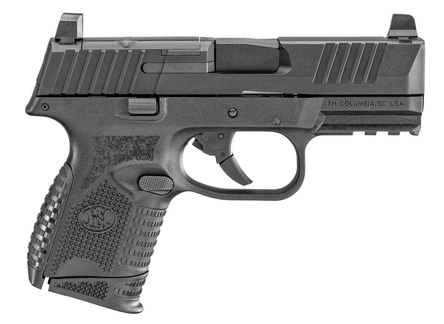 FN 66100571 509C MRD 9mm Luger 15+1/12+1, 3.70″ Black Recessed Target Crown Steel Barrel, Black PVD Optic Ready/Serrated Steel Slide & Polymer Frame w/Picatinny Rail, Ambidextrous