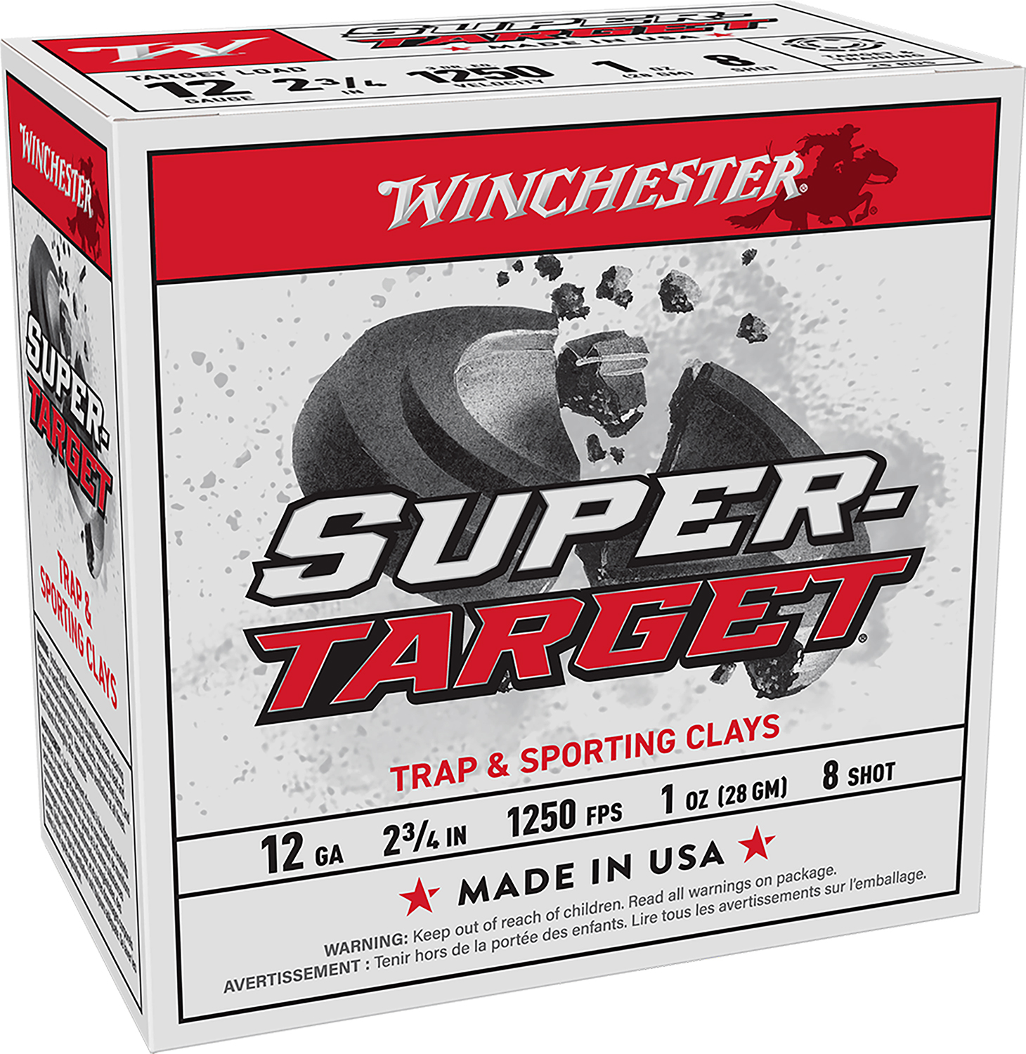 Winchester Ammo TRGT12508 Super-Target 12Gauge 2.75″ 1oz 8Shot 25 Per Box/10 Case