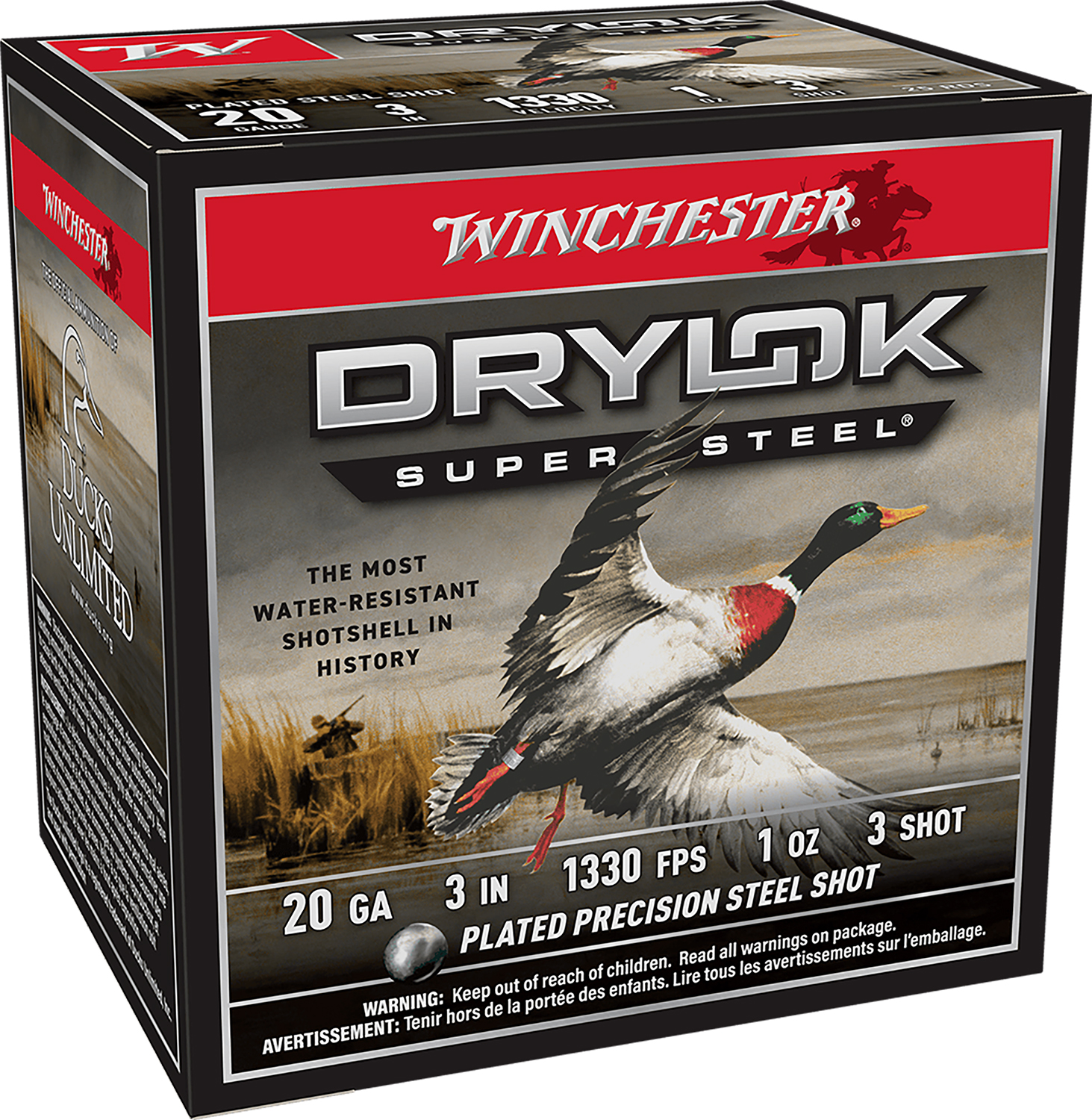 Winchester Ammo XSM2033 Drylok Super Steel Magnum 20Gauge 3″ 1oz 3Shot 25 Per Box/10 Case