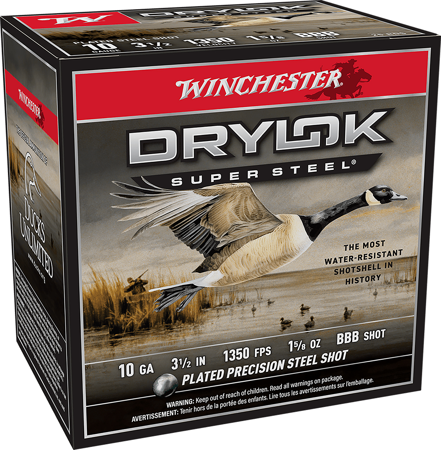 Winchester Ammo XSC10BBB Drylok Super Steel Magnum 10Gauge 3.50″ 1 5/8oz BBBShot 25 Per Box/10 Case