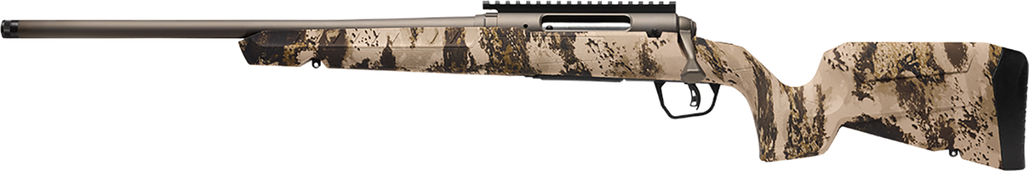 Savage Arms 32346 Axis 2 Pro Compact 6.5 Creedmoor 4+1 20″ Gun Metal Bronze Cerakote Heavy Sporter Threaded Barrel & Picatinny Rail Carbon Steel Receiver, Fixed Western Camo Synthetic Stock, Left Hand