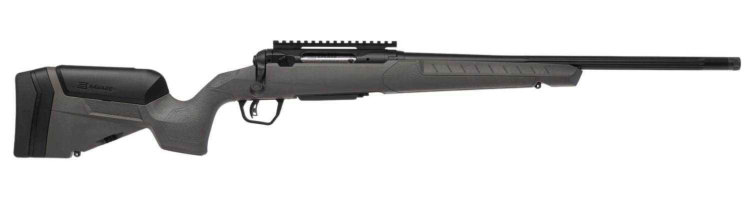 Savage Arms 2425 110 Trailblazer 7mm PRC 2+1 22″ Fluted Barrel, Flat Dark Gray Adj LOP Synthetic Stock, Right Hand