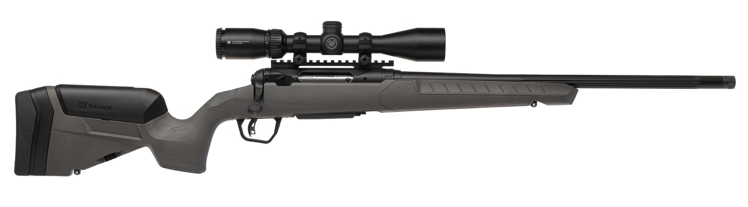 Savage Arms 32464 110 Trailblazer XP 400 Legend 4+1 20″ Fluted Barrel, Flat Dark Gray Adj LOP Synthetic Stock, Right Hand