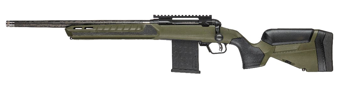 Savage Arms 32947 110 UltraLite Predator 308 Win 10+1 18″ Carbon Fiber Barrel, Arca Rail Forend, Hunter Green AccuStock w/AccuFit V2 Synthetic Stock, Left Hand
