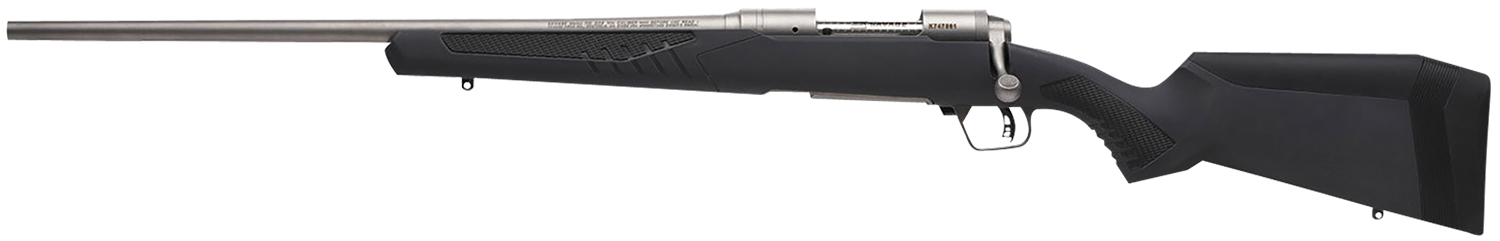 Savage Arms 57056 110 Storm Full Size 270 Win 4+1 22″ Matte Button-Rifled Barrel, Matte Drilled & Tapped Stainless Steel Receiver, AccuStock Matte Gray Synthetic Stock, Left Hand