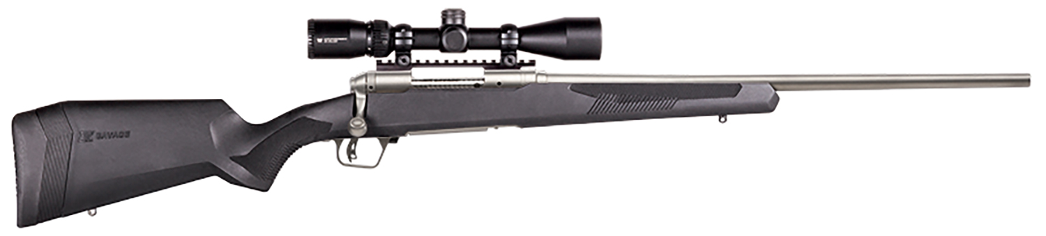 Savage Arms 57537 110 Apex Storm XP 350 Legend 4+1 18″, Matte Stainless Metal, Synthetic Stock, Vortex Crossfire II 3-9x40mm Scope