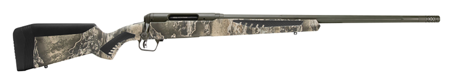 Savage Arms 57743 110 Timberline 6.5 PRC 3+1 24″, OD Green Cerakote, Realtree Excape Fixed AccuStock with AccuFit