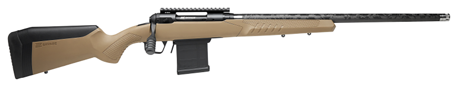 Savage Arms 57941 110 Carbon Tactical 308 Win 10+1 22″ Carbon Fiber Wrapped Barrel, Matte Black Metal, Flat Dark Earth Fixed AccuStock with AccuFit